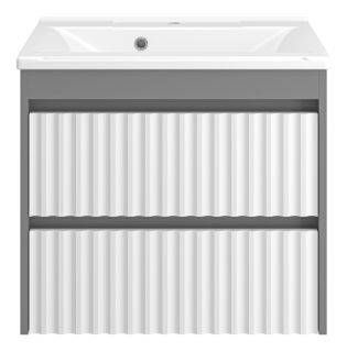 Подвесная тумба под раковину Brevita Balaton BAL-06065-01-012Я 65см белый/серый